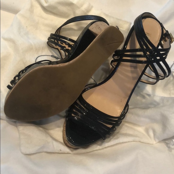 Prada Black Patent Cut-out Wedge - Picture 3 of 4